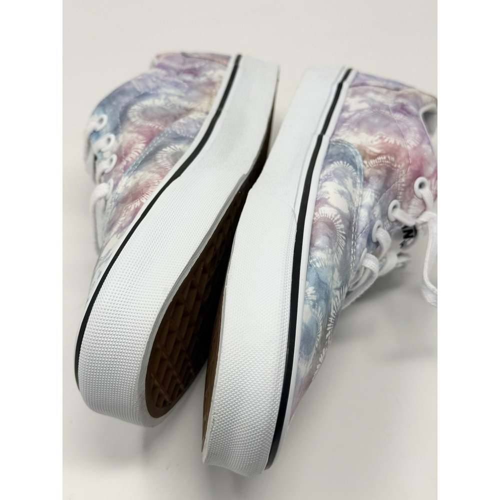 Vans Doheny Multicolor Pink & Blue Tie Dye Heart White Skate Shoes Womens Size 8 - Picture 5 of 11